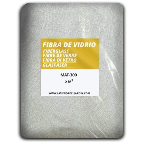 Fibra de Vidrio MAT-300 (densidad 300gr/m2) 5m2. Malla fibra de vidrio para reparar todo tipo de accesorios