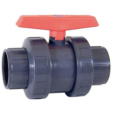 Válvula de bola encolar 25 mm para pegar PVC. Presión máxima 10 bar. Utilizado en tuberías de polietieno y PVC de 25mm 3/4"