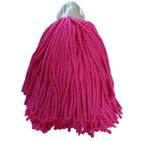 Fregona Microfibra MAX Pro de Hilo Rosa, rosca Universal, No Ralla el Suelo, Gran Capacidad de Absorción (1/4)