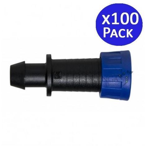 Pack 100 Enlace cinta de riego 16mm a toma