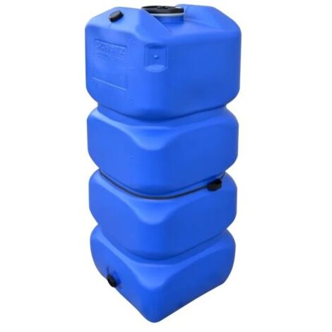 Depósito Agua Potable cuadrado 1000 litros Schütz, 78x78x195 cm, recomendado para uso exterior, azul