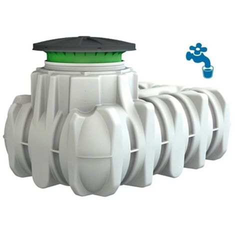 Depósito polietileno soterrado 5000 litros agua potable, uso alimentario. Longitud 289cm, Ancho 230cm, Alto 126cm