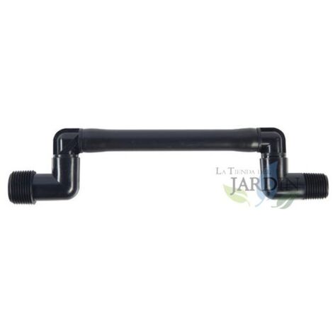 Codo articulado 15 cm 1/2" x 1/2" para difusores y aspersores, conexión flexible para sistemas de riego (1/2)