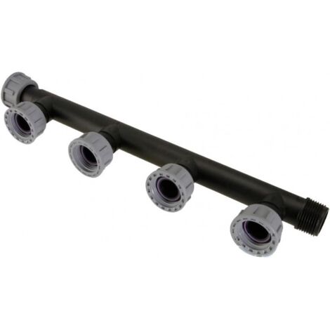 Te colector de riego 1'' para 4 o 5 electrovalvulas de jardin  Accesorios de Instalación Riego Automático