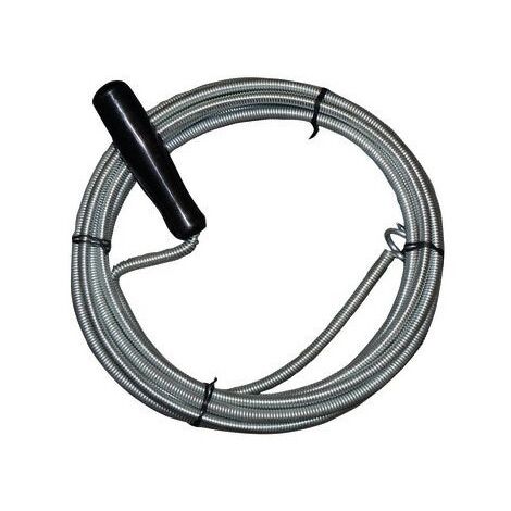 Muelle Desatascador de Manivela para Tuberías, 3m x 9mm - Solución Eficaz para Desatascos