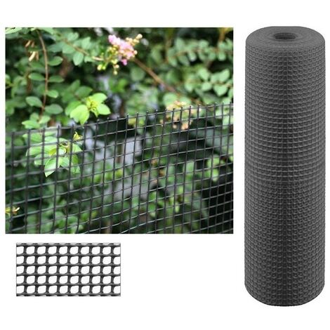 Red de Plástico para Balcones y Terrazas 1 x 5 m Malla de Plastico gris Cuadros 0,5 cm Malla Plastica Cuadrada