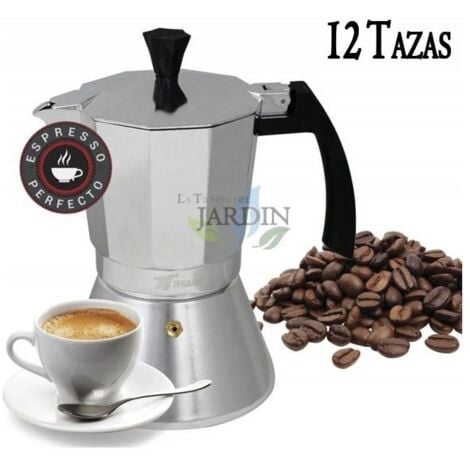 Cafetera de inducción 12 tazas, cafetera italiana, apta para inducción