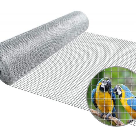 Malla de Alambre 0,50 x 10 m cuadros 13mm Malla Metálica Galvanizada Malla para Animales Malla Acero inoxidable cuadrada