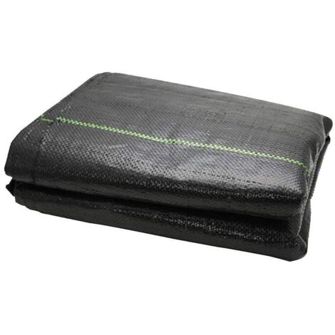 Malla Antihierbas negra 1,5 x 100 m, 105 gr/m2, Malla geotextil Permeable al Agua Transpirable. Protección contra Malas Hierbas (1/5)