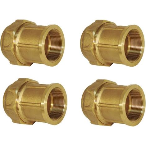 Pack 4 Enlace macho Latón 25mm x 3/4'' para tuberia polietileno 25 mm  Accesorio laton Certificado Aenor  Enlace rosca macho