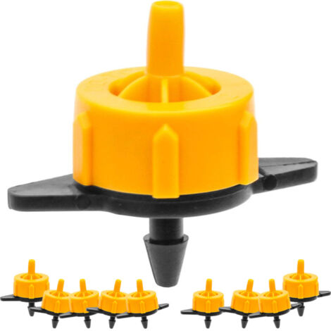Pack 100 Gotero Autocompensante 16 Litros  Goteros desmontables para Riego, Plantas, Macetas, Microtubo y Tuberia 16mm