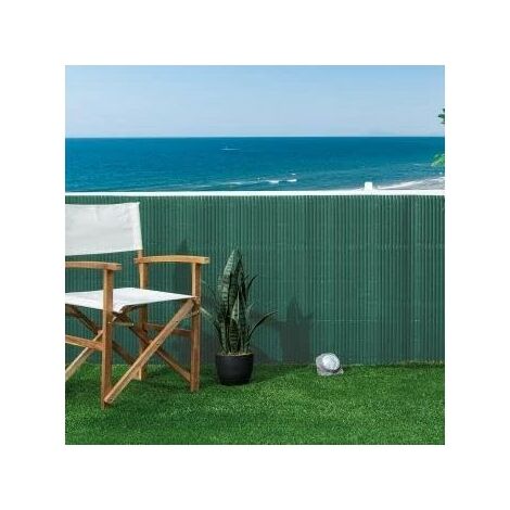 Suinga CAÑIZO de OCULTACIÓN PVC 2 x 3 m, gris antracita DOBLE CARA para  jardines y terrazas. : : Jardín