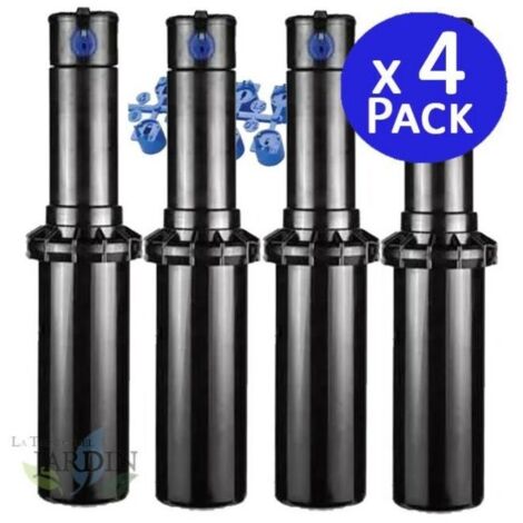 Pack 4 Aspersor de Riego Hunter PGP-04 3/4'' Alcance 6,4 a 15,8 metros Aspersor emergente Turbina ajustable PGP Ultra (1/2)
