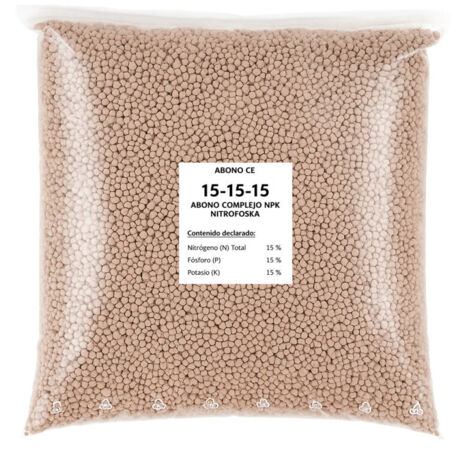Abono Fertilizante Triple 15 de 5 Kg 15% Nitrógeno, 15% Fósforo, 15% Potasio, 5% Azufre Para Todos los Cultivos (1/5)