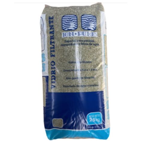 Arena de Vidrio Filtrante para Piscina con poder de Filtración  Vidrio Filtrante Piscina 25 kg  Ecovidrio Piscinas