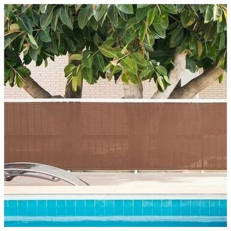 Malla de sombreo ocultación marrón 2 x 10 metros, ocultación 85%, para  jardines, terrazas y delimitación parcela
