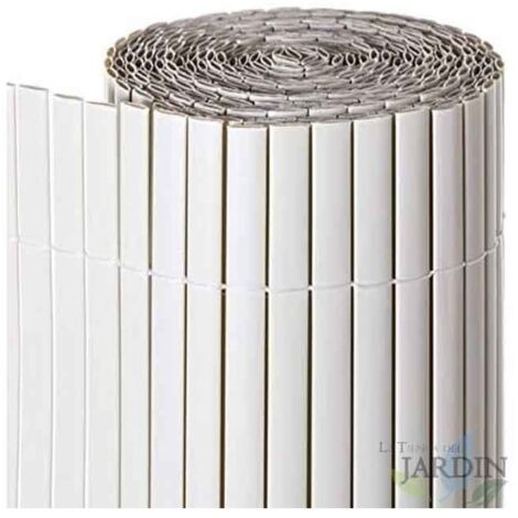 Cañizo PVC Blanco  Cañizo Ocultacion PVC Doble Cara 1,5 x 3 metros  Valla Privacidad Pantalla PVC  Valla Decoracion Exterior (1/5)