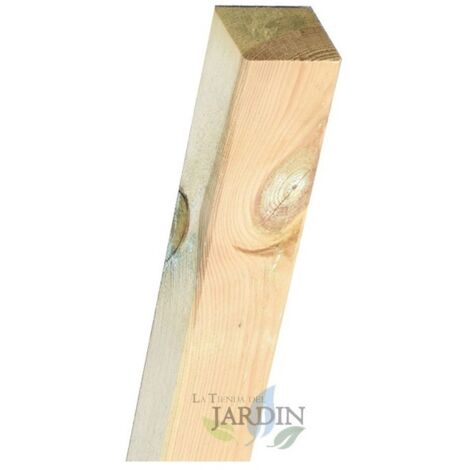 Poste de Madera cuadrado 300x7x7 cm  Tutor sin Punta de madera de pino  Postes para Vallas, Pergolas, Jardin y Plantas
