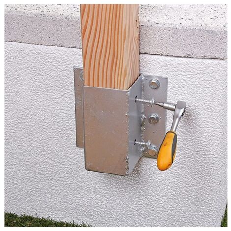 Anclaje De Pared Metalico Cuadrado 9x9x15 Cm Anclaje Met lico 