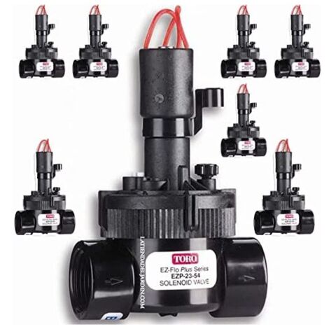 Pack 8 Electroválvula de riego 24V Toro 1'' tapa roscada PVC Funciona con programadores de riego eléctricos (1/3)