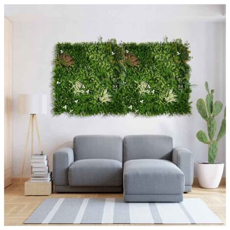 Jardin Vertical Jungla 100x100 cm Planta Artificial Decoración Pared Interior Exterior Jardines Verticales
