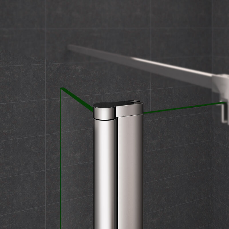 Océan Paroi de douche noire avec volet pivotant 30 / 40 cm modèle d' Itaroi  avec une fixation 90cm