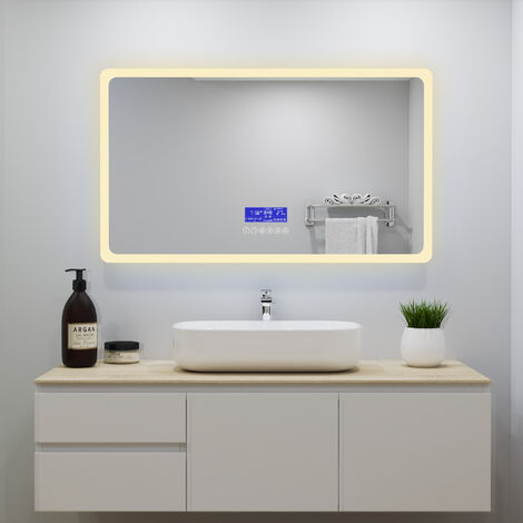 Miroir De Salle De Bain LED Brognon Avec Haut-parleur Bluetooth Intégré