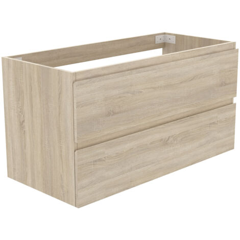 Ocean Meuble de rangement avec deux tiroirs, 99 x 44.5 x 52 cm, Chêne