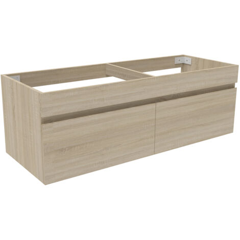 Ocean Meuble de rangement avec 2 portes ouvrantes, 120 x 45 x 40 cm, Chêne
