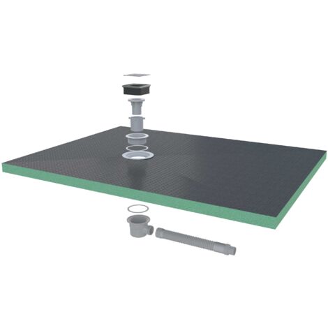 Océan Receveur de douche 1200x900 mm, recoupable et à carreler. Étanchéité renforcée, 40 mm d'épaisseur, inclut kit étanchéité, bonde et tuyau (1/5)