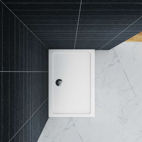 Receveur De Douche En Acrylique Blanc - Rectangulaire - ZAHER - 120 X 80