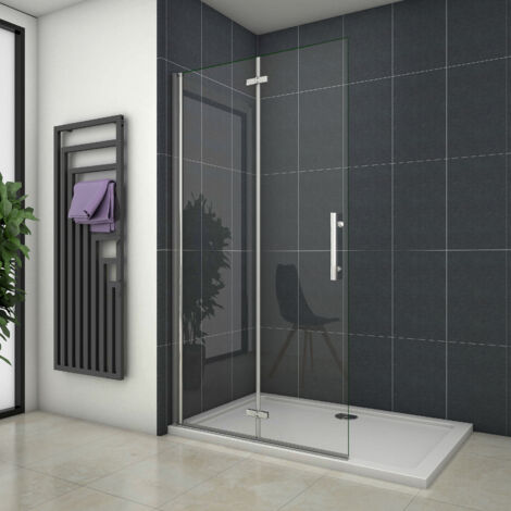 Paroi de douche mobile paroi de douche à italienne 75cm, Océan paroi de douche pliante Hauteur 195cm en verre anticalcaire