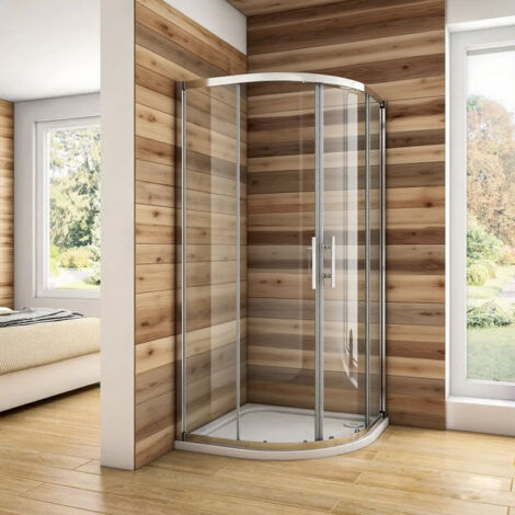 Ocean Sanitaire – Cabine de douche coulissante 80x80x185cm – Verre trempé 6mm anticalcaire – Installation angle – Aluminium chromé – Ouverture silencieuse