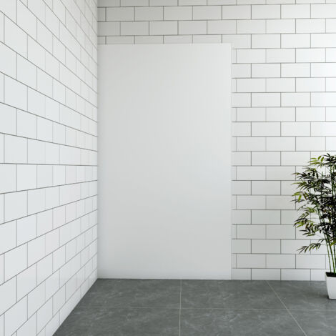 Panneau Mural pour Douche en Aluminium, Blanc 90 x 210 cm - Habillage Mural Salle de Bain Étanche, Installation Rapide