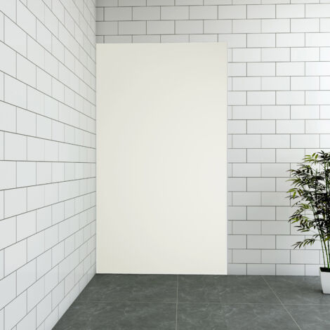 Panneau Mural pour Douche en Aluminium avec les Profiles, Ivoire 120 x 210 cm - Habillage Mural Étanche pour Salle de Bain, Installation Rapide