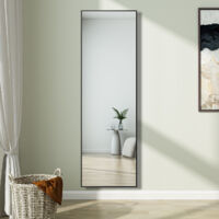 Ocean Miroir sur pied 150x50cm Miroir suspendu ou sur pied pleine longueur Cadre noir