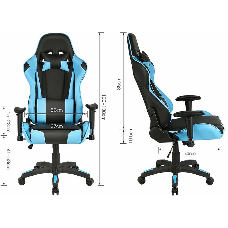 Sedia del Gioco Computer Sedia Girevole di PU Poltrona Lussuosa Rossa e Nera Alto Schienale Reclinabile Adatto a Ufficio/Casa SLYPNOS Sedia Gaming di Cuoio Regolabile e Ergonomico Direzionale 
