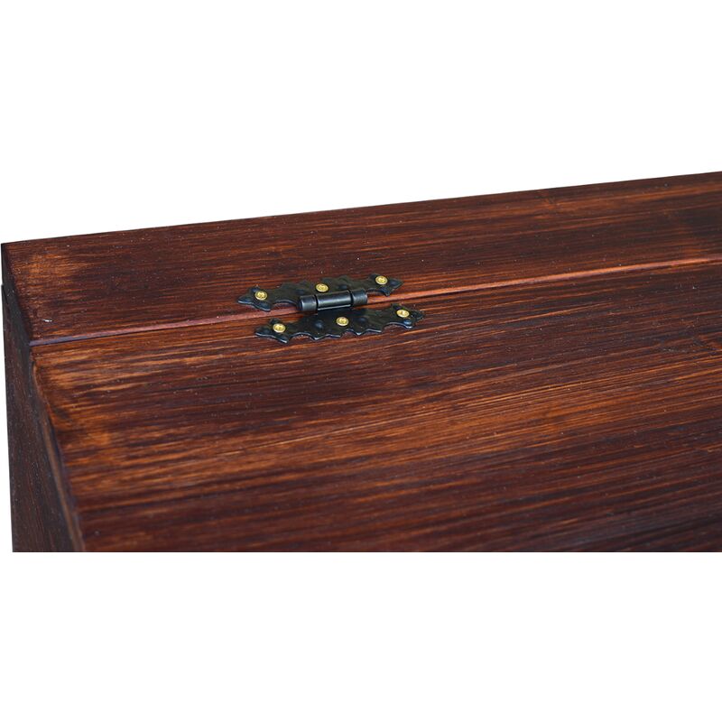 008582 - Cassapanca pouf contenitore in legno massello NATURALE cm 58 