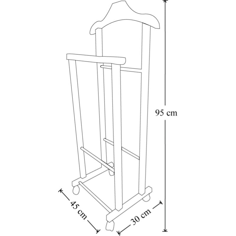 Servomuto Cromato Autoportante Con Appendiabiti - Portasciugamani Per Camera O Bagno - Foto 11