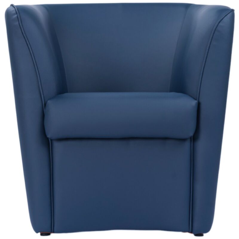 Poltrona Valentina per casa ufficio in ecopelle Blu