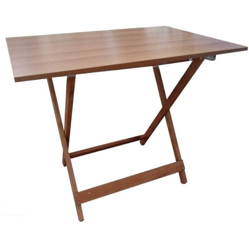 Tavolo pieghevole legno piano in formica Noce 60X87 cm