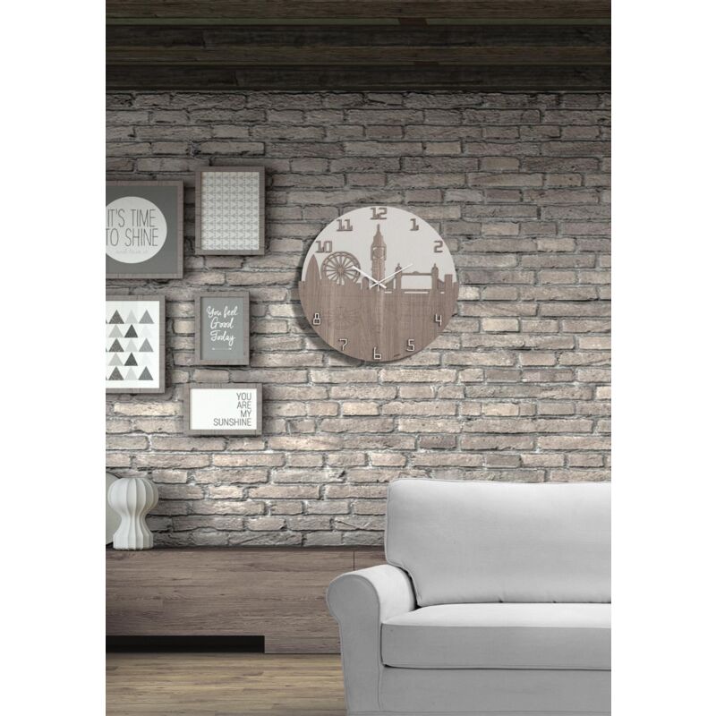 Orologio da parete vintage in legno da 41 cm, design silenzioso, grande orologio da parete per ufficio, caffetteria, casa | Leroy Merlin