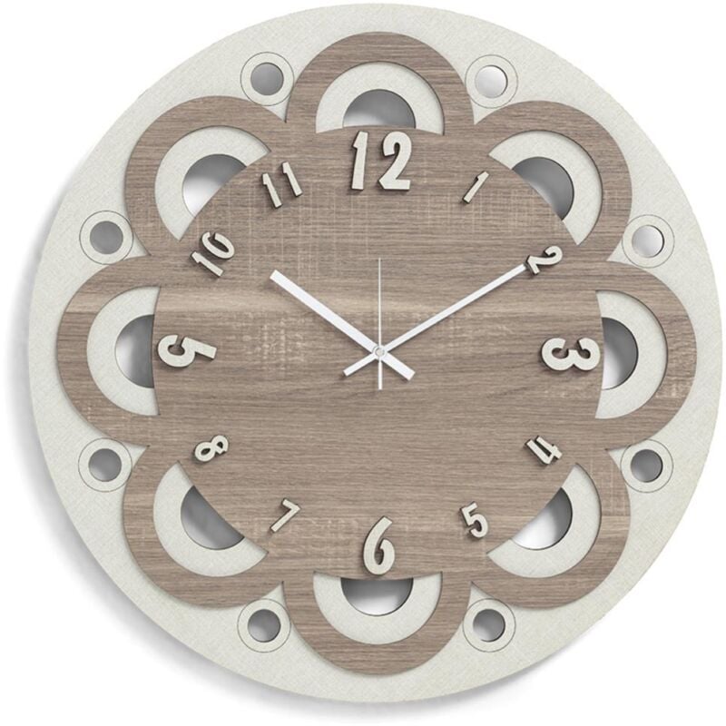 Orologio da parete rettangolare legno laminato GATTO 41x59 cm BRC