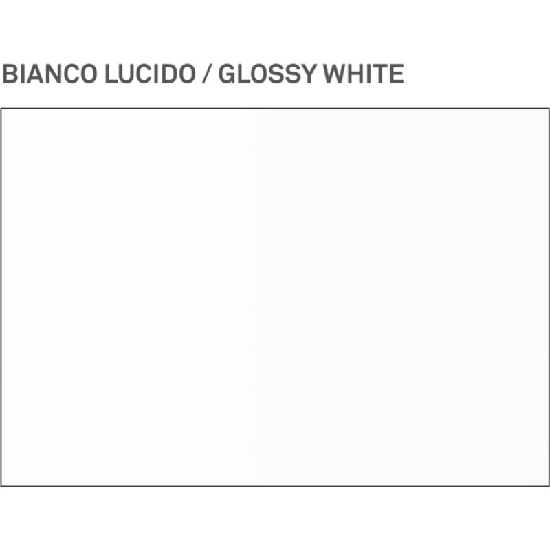 Specchiera 90 cm con 2 Ante bianco lucido e illuminazione