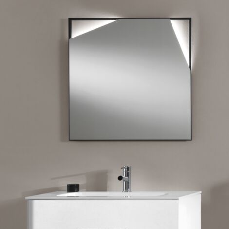 Specchio Da Bagno Quadrato LED 91x91 Cm - 3 Colori Dimmerabili, Antiappannamento, Touch - Design Moderno - 6