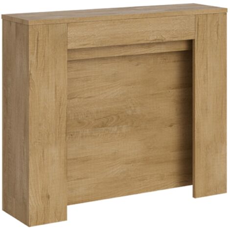 Consolle allungabile - KIBA - Colore: Quercia Natura - Dimensioni: 90x25/211