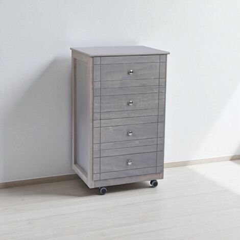 Carrello da cucina Cassettiera con piano legno Giada GRIGIO (1/5)