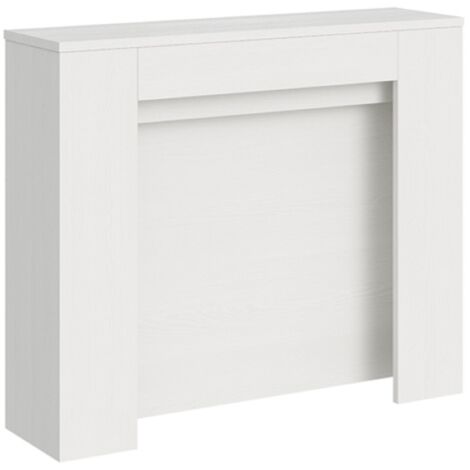 Consolle allungabile 90x25/211 cm NIVES Bianco Frassino allunghe interne