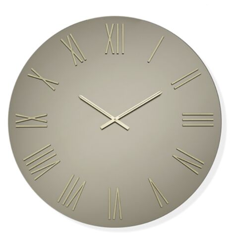 Orologio rotondo D60 cm in cristallo satinato Bronzo e numeri Oro - WAYNE