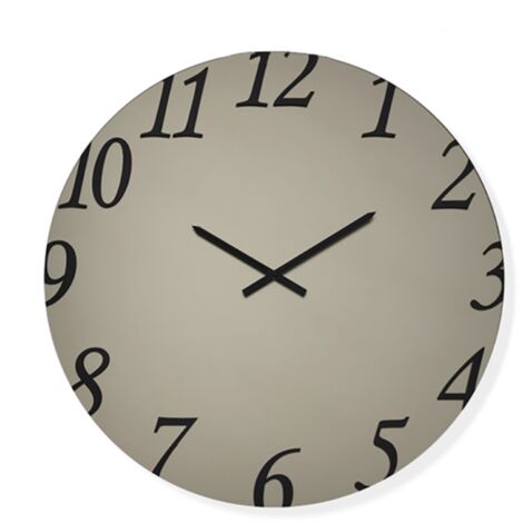 Orologio rotondo D60 cm GARRET in cristallo satinato Bronzo e numeri Nero (1/2)